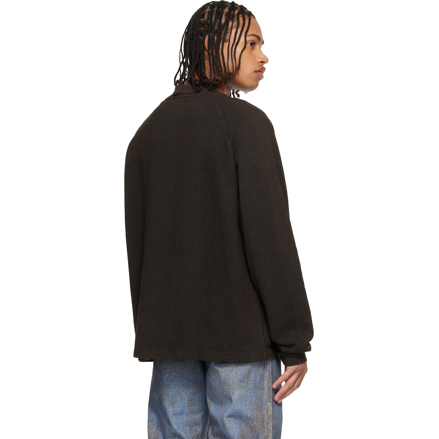  Camperlab Black Boxy Crewneck Sweatshirt 