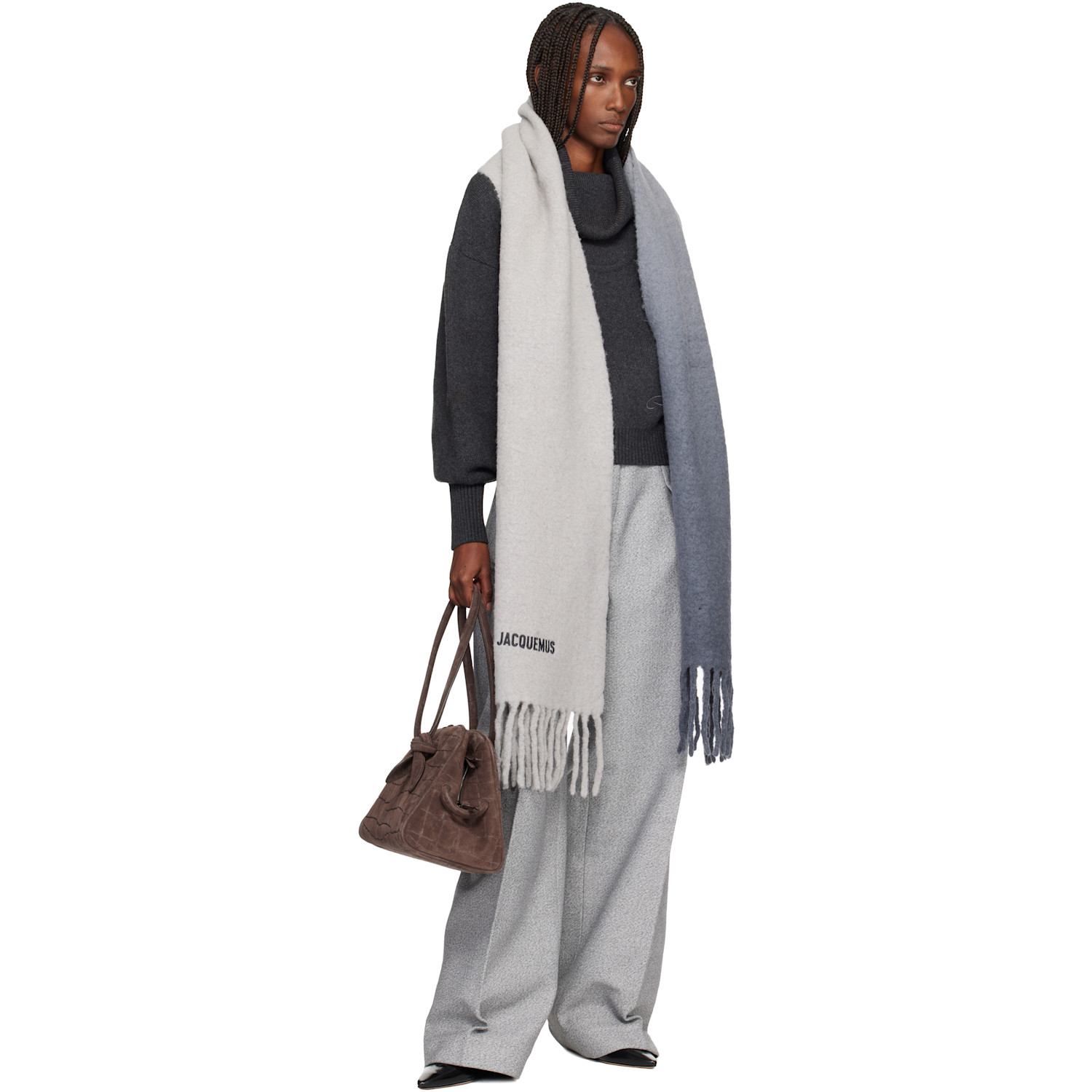  Jacquemus Gray 'the Moisson' Scarf 