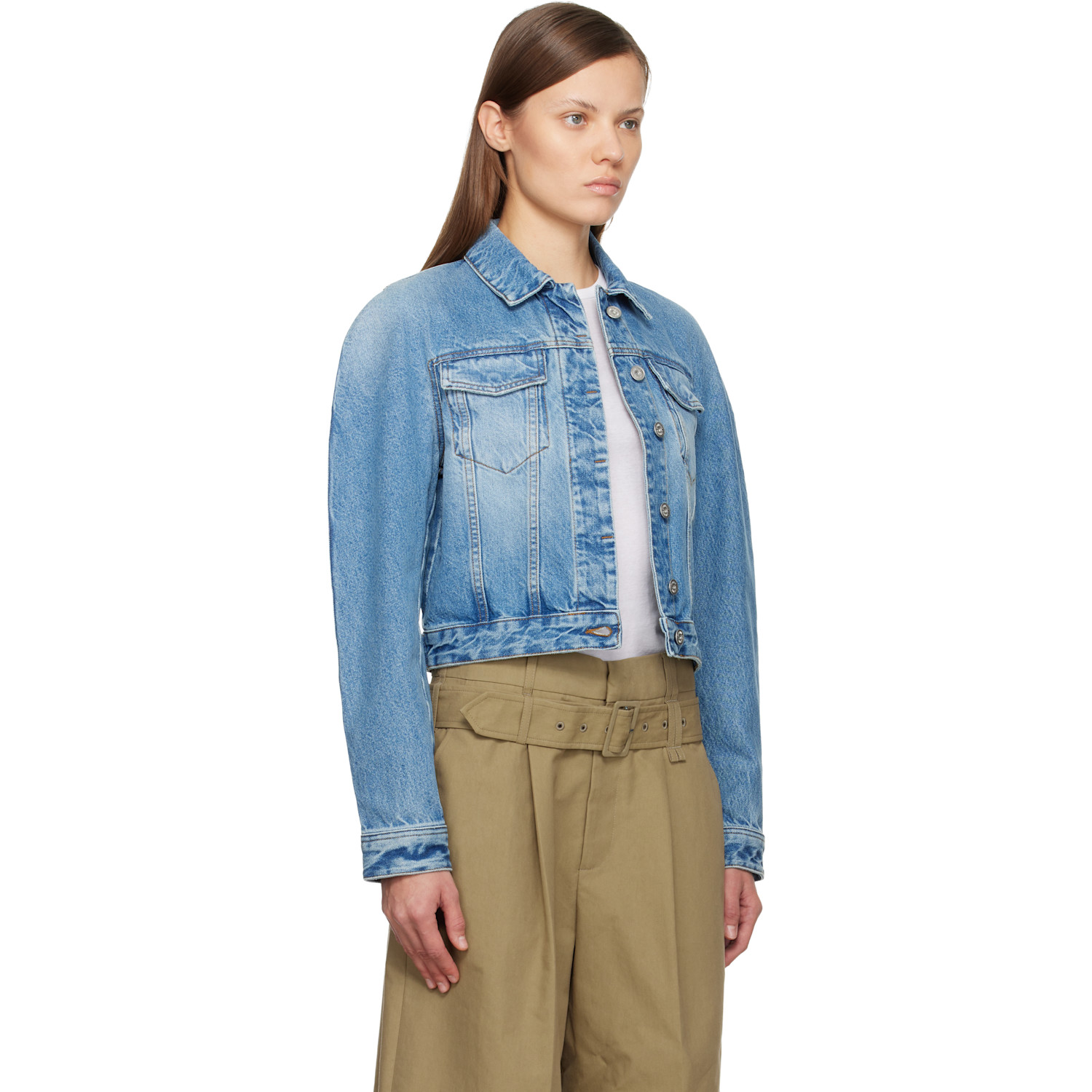  Jacquemus Blue 'the Ovalo De-nîmes' Denim Jacket 