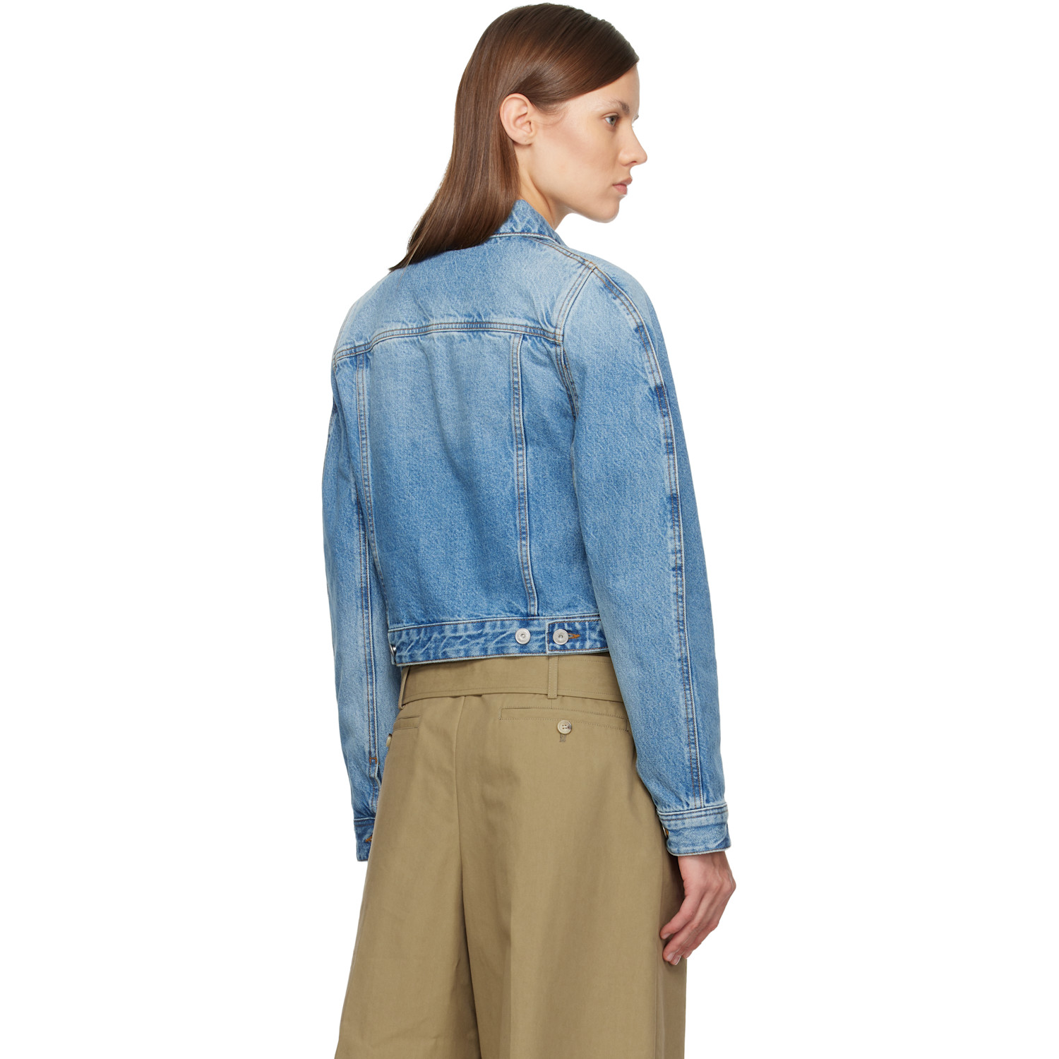 Jacquemus Blue 'the Ovalo De-nîmes' Denim Jacket 