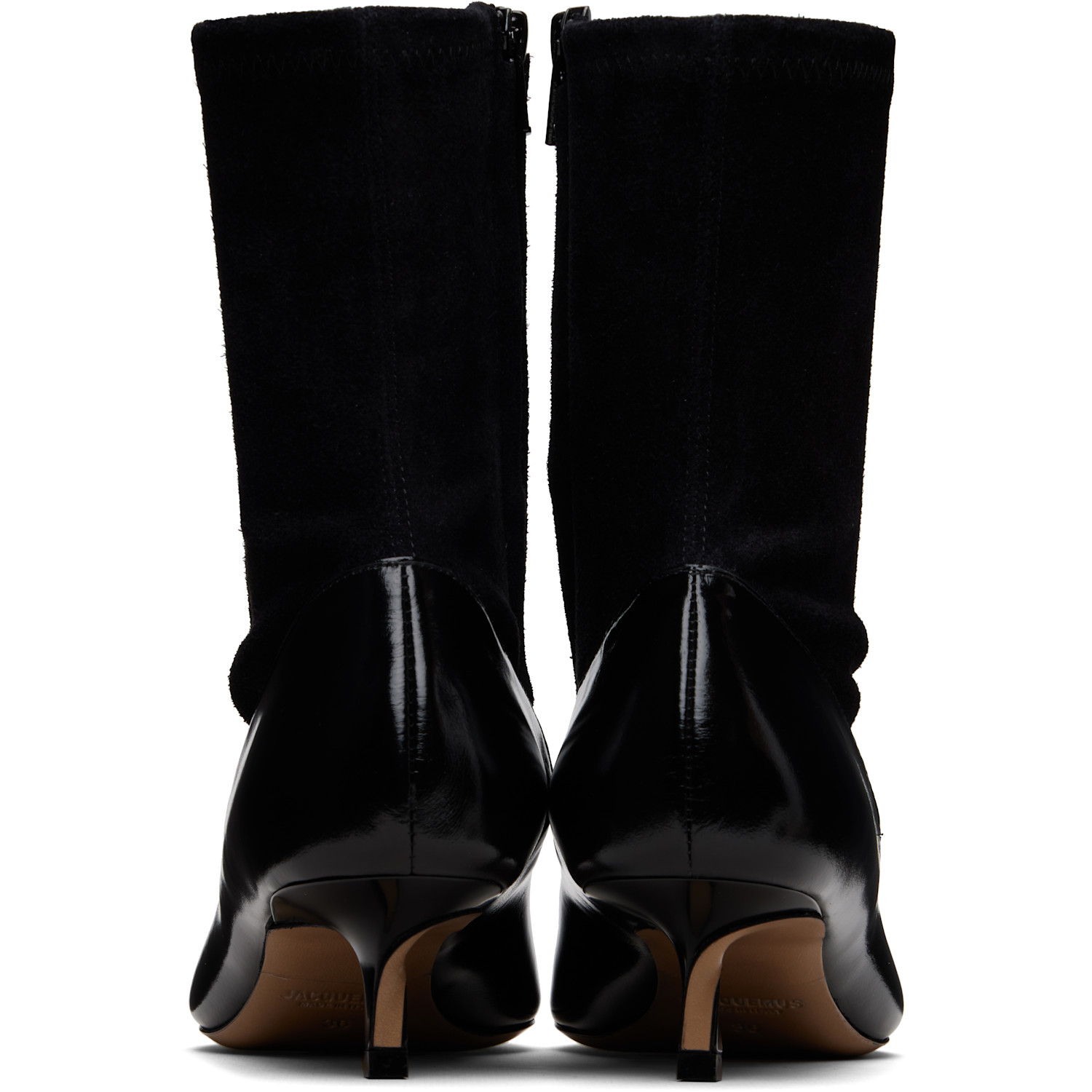  Jacquemus Black 'the Tourni Pumped Ankle' Boots 