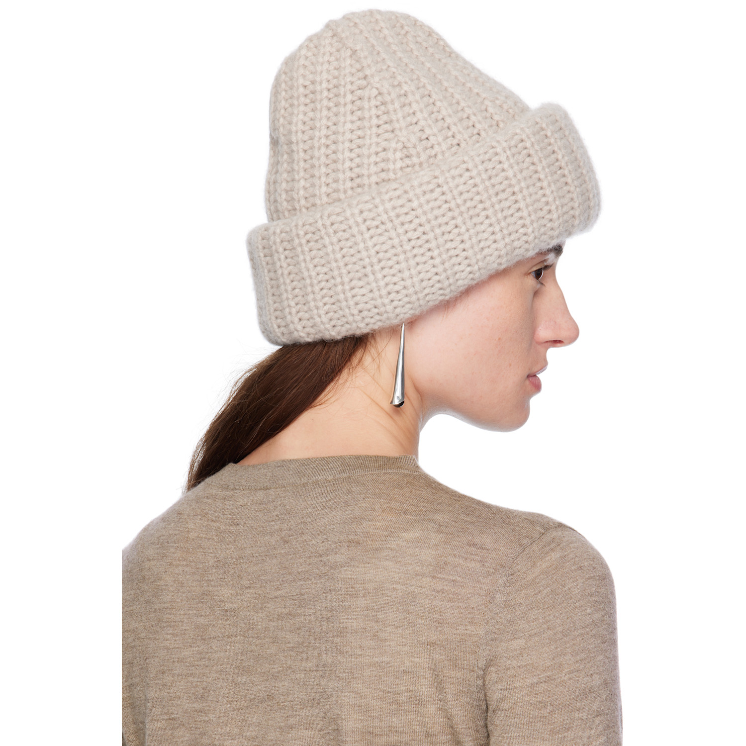  Lisa Yang Beige 'the Beatris' Beanie 