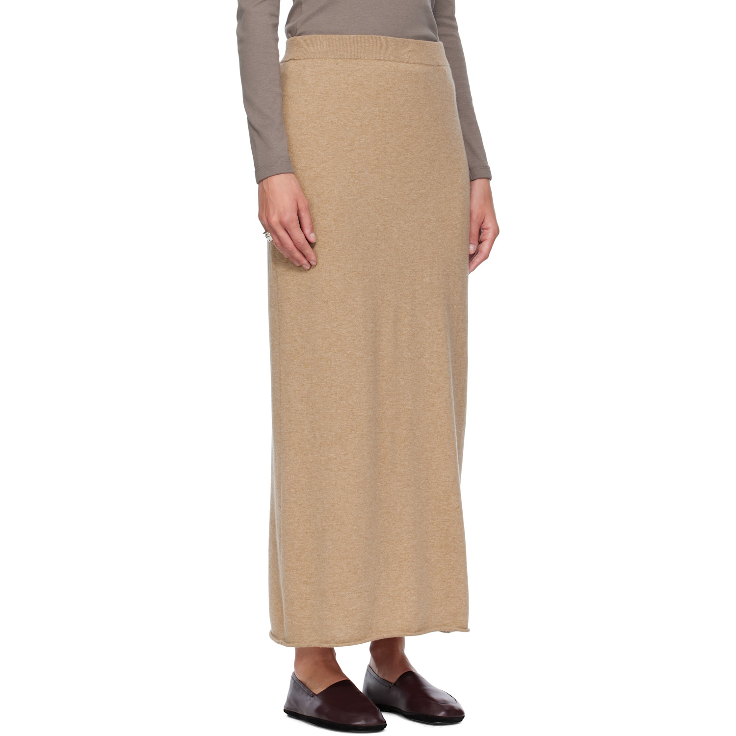  Lisa Yang Beige Charlotta Midi Skirt 