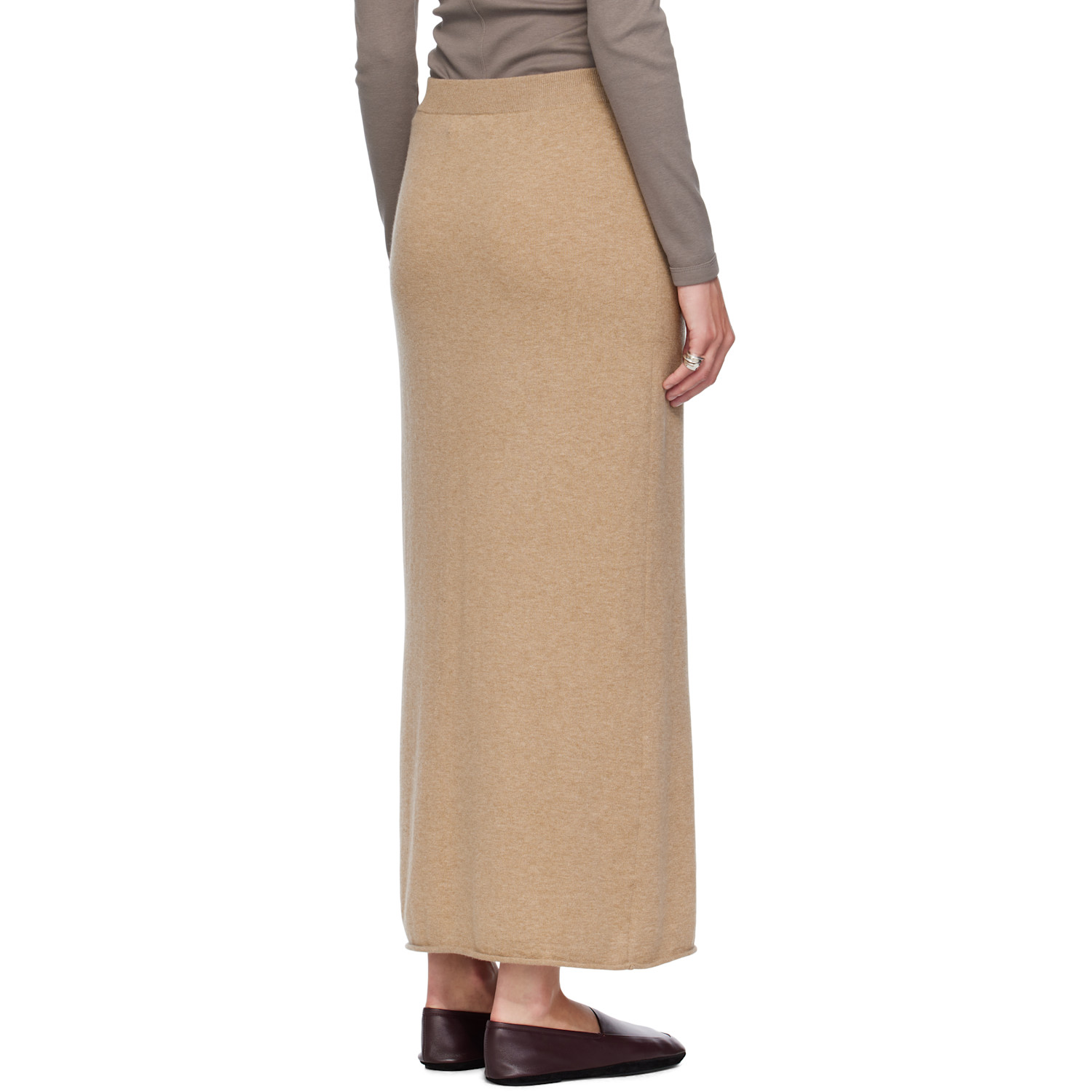  Lisa Yang Beige Charlotta Midi Skirt 
