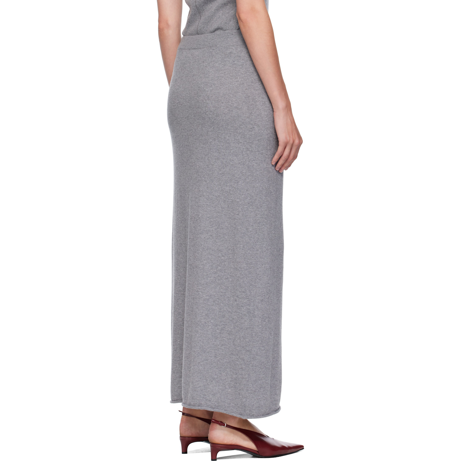  Lisa Yang Gray Charlotta Midi Skirt 