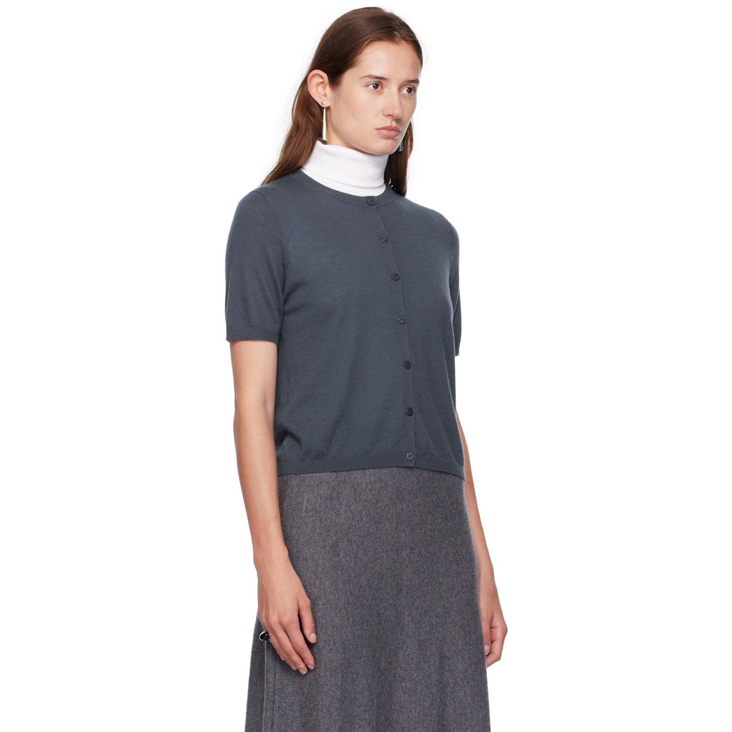  Lisa Yang Navy Cashmere Cardigan 