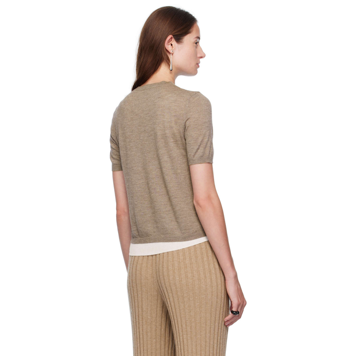  Lisa Yang Taupe Cashmere Cardigan 