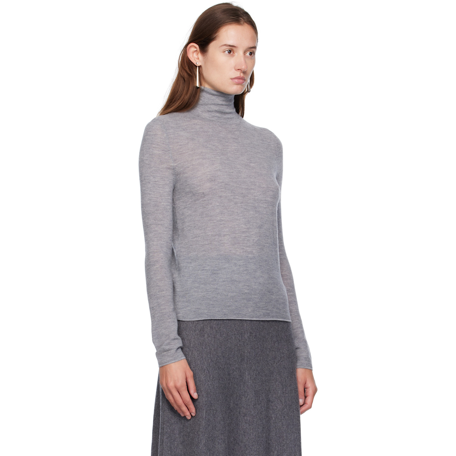  Lisa Yang Gray Lory Turtleneck 