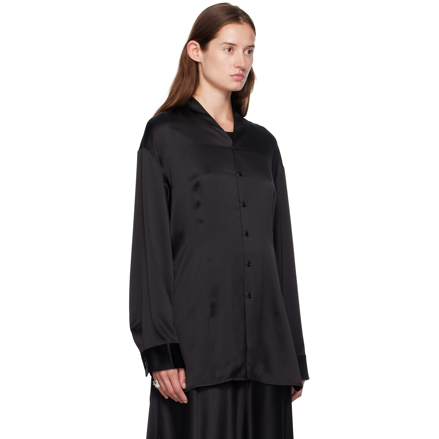  Lisa Yang Black Button-up Shirt 