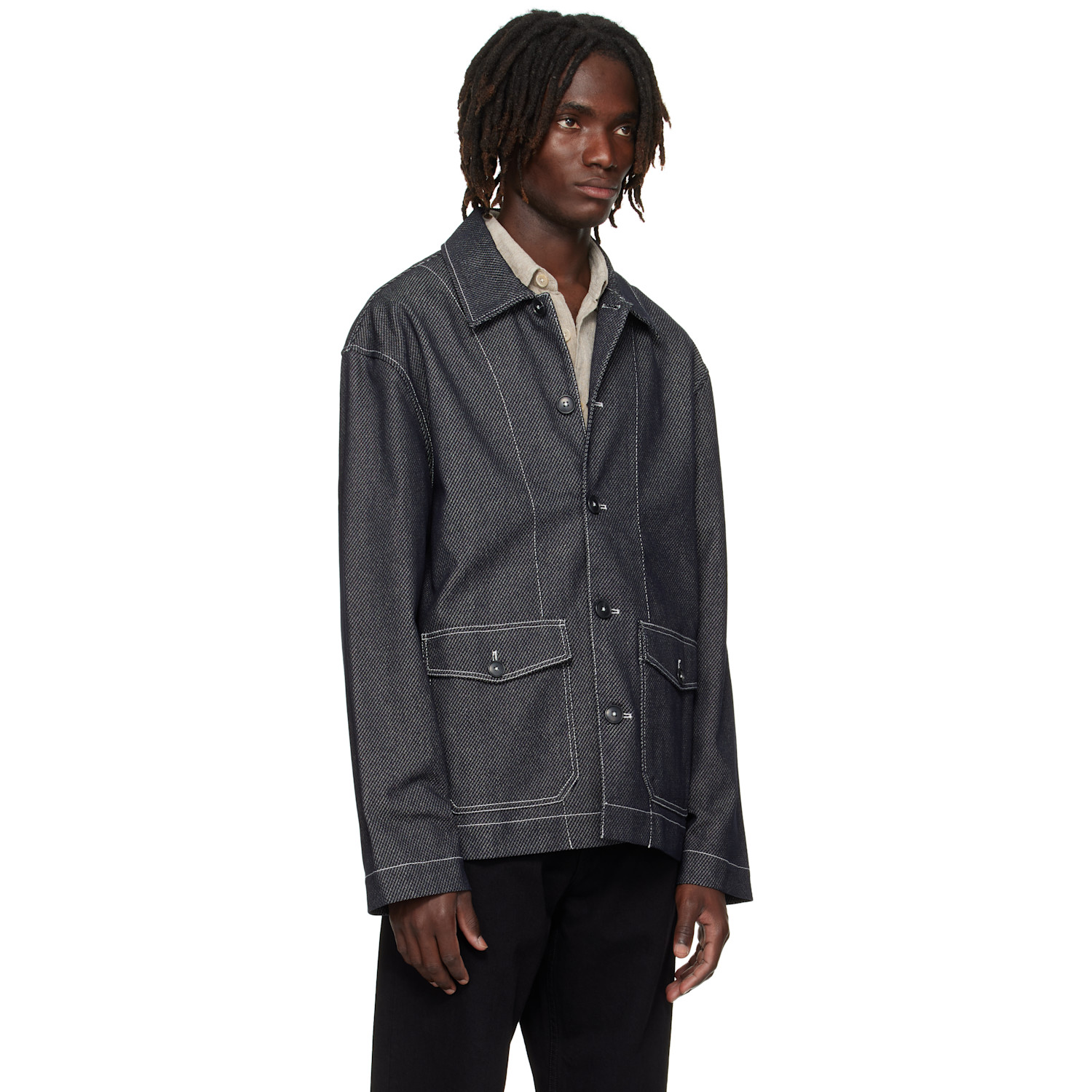  Commas Black Twill Denim Jacket 