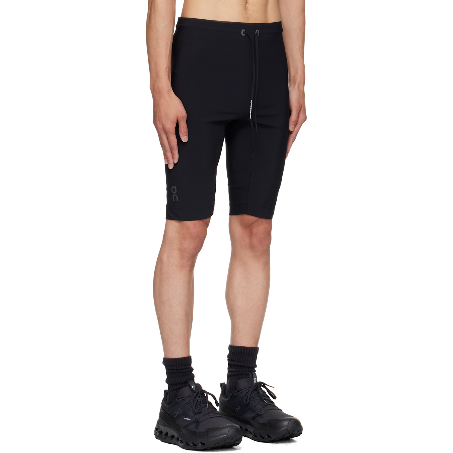  On Black Race Tights Half Shorts 
