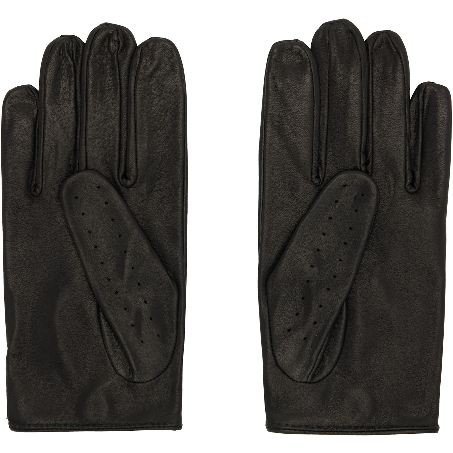  Ernest W. Baker Black Leather Driving Gloves 