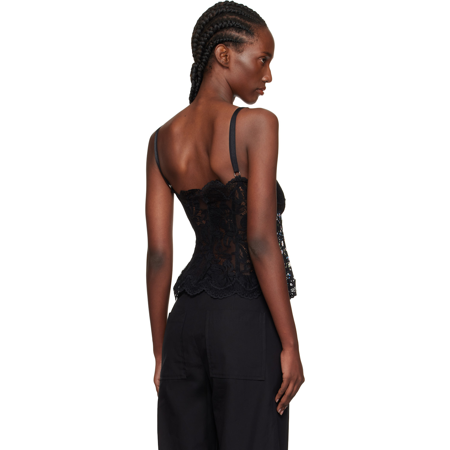  Rabanne Black Lace Camisole 