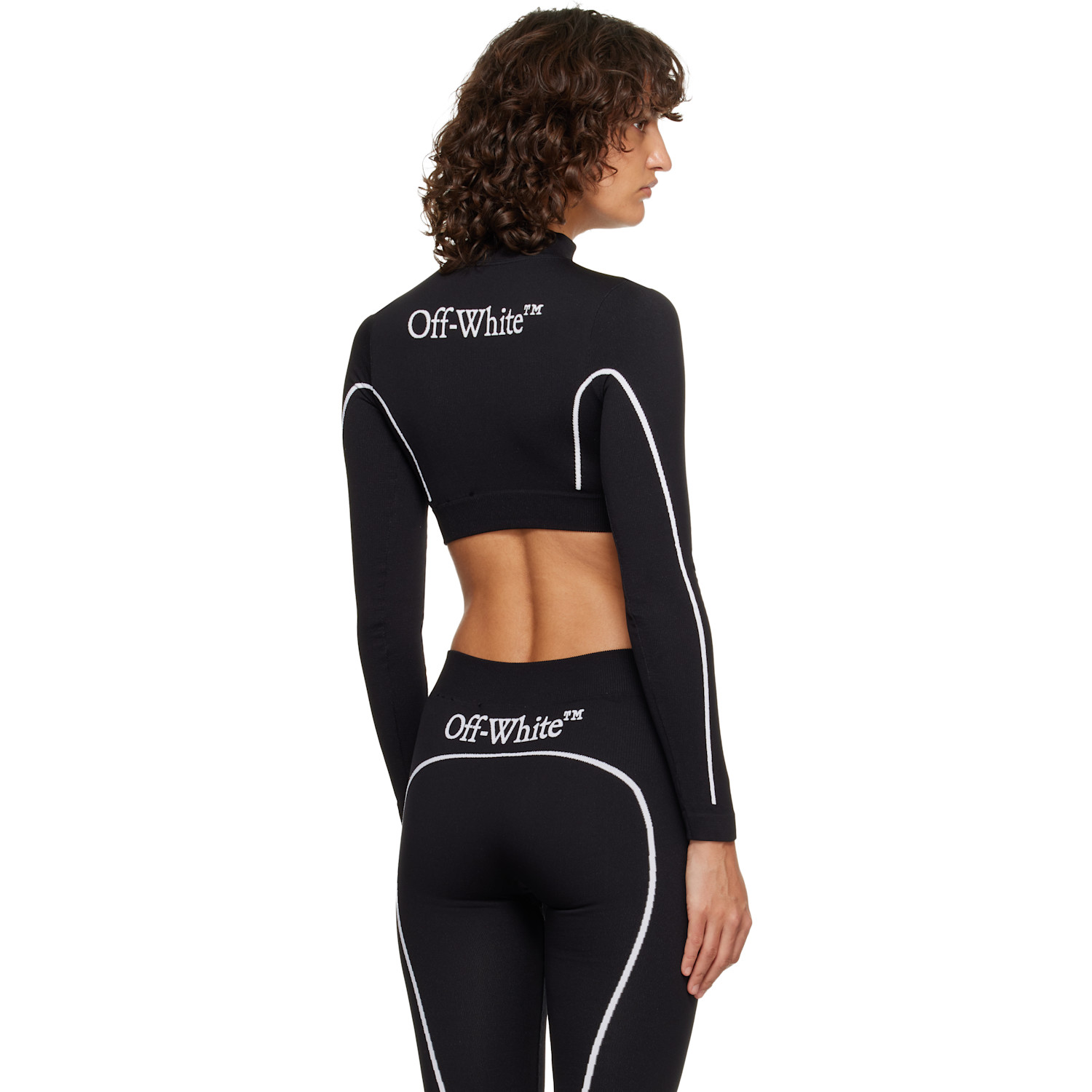  Off-white Black Off Stamp Seamless Crop Top 