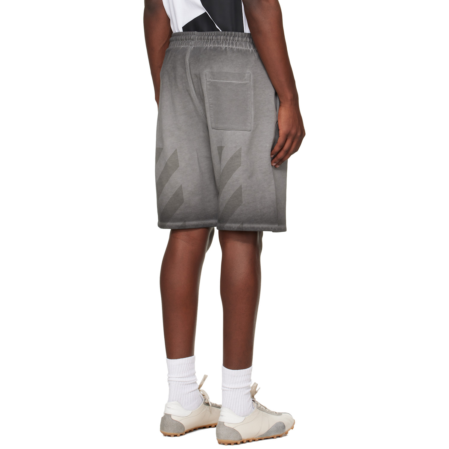  Off-white Gray Laundry Diagonal Skate Sweat Shorts 