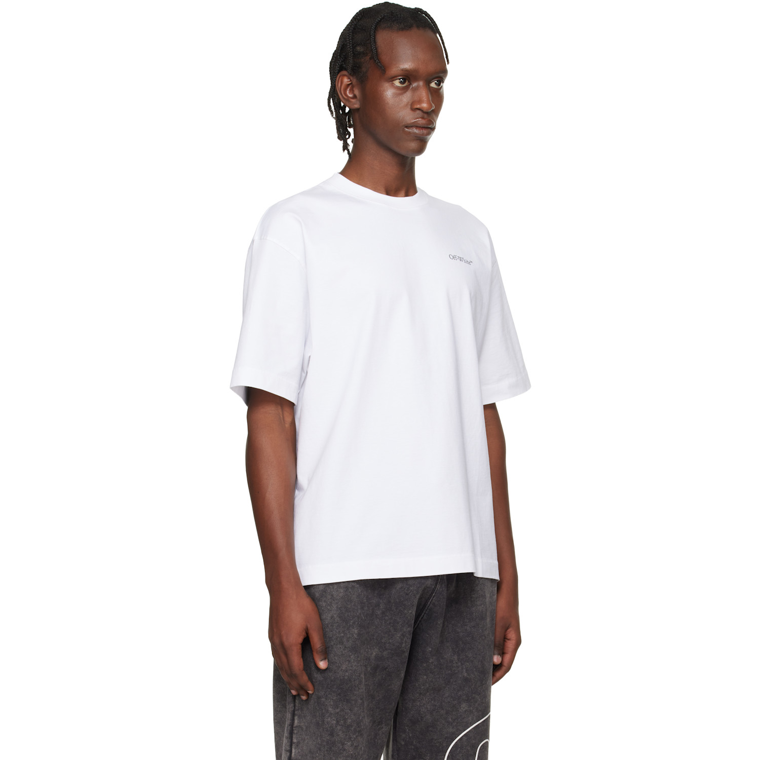  Off-white White Half Arrow Skate Logo T-shirt 