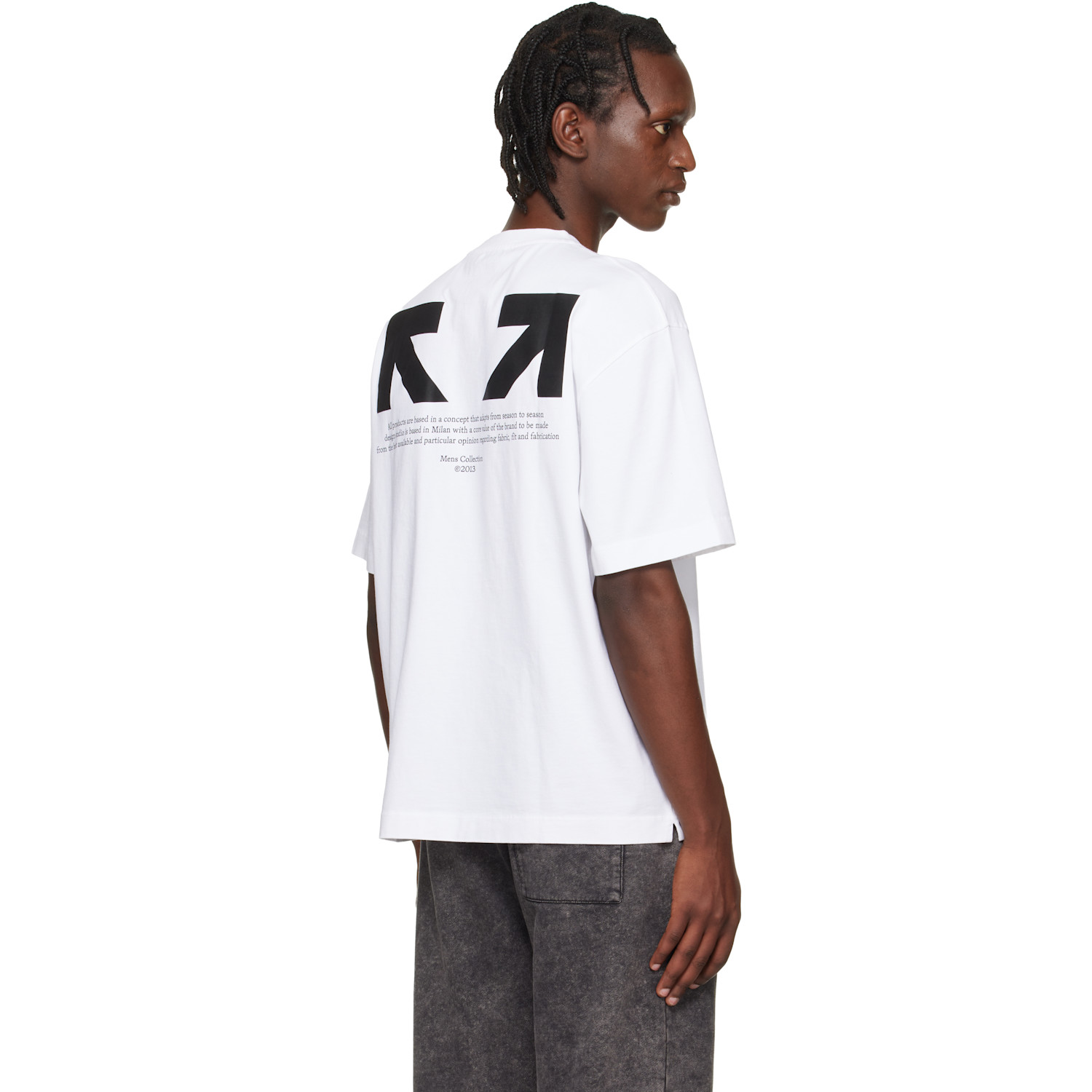  Off-white White Half Arrow Skate Logo T-shirt 