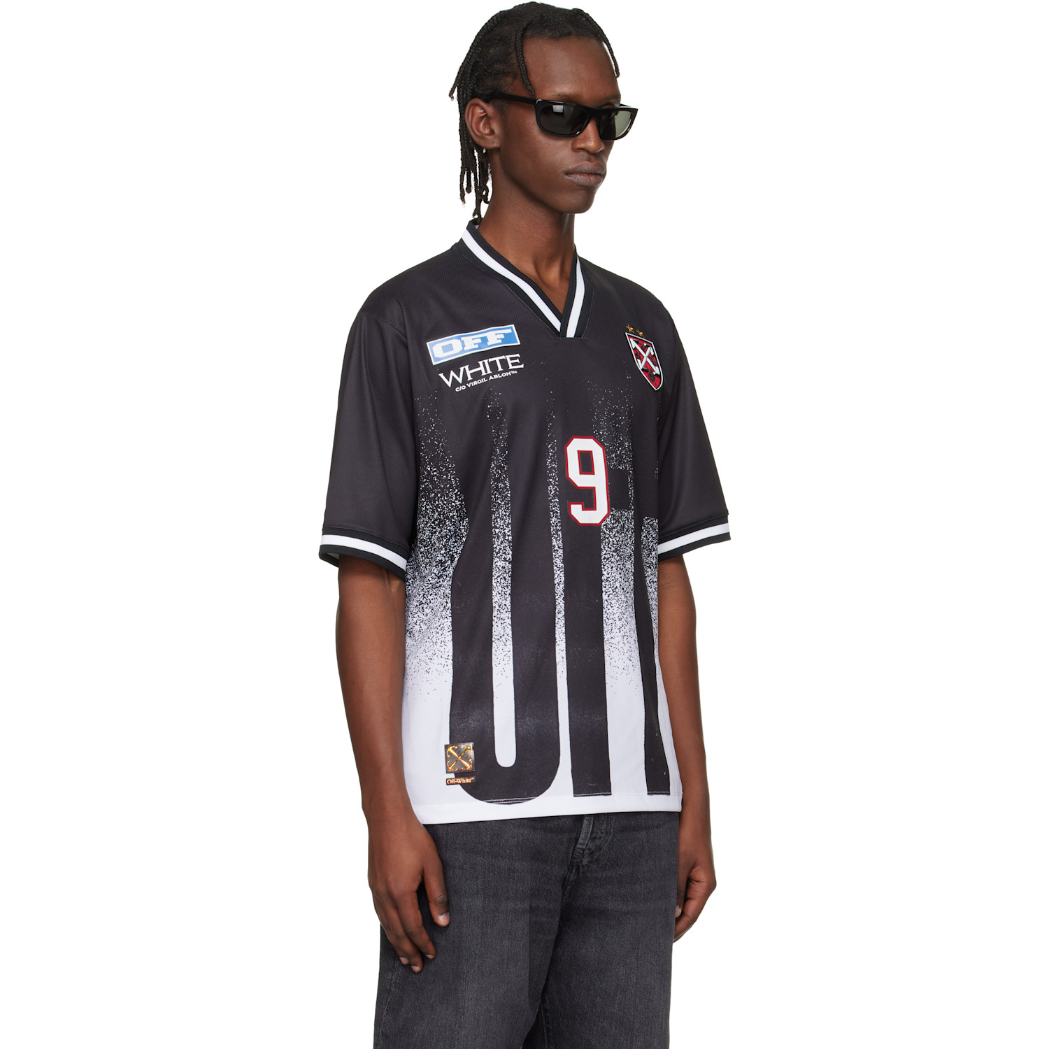  Off-white Black Big 'off' Gradient Soccer Jersey 