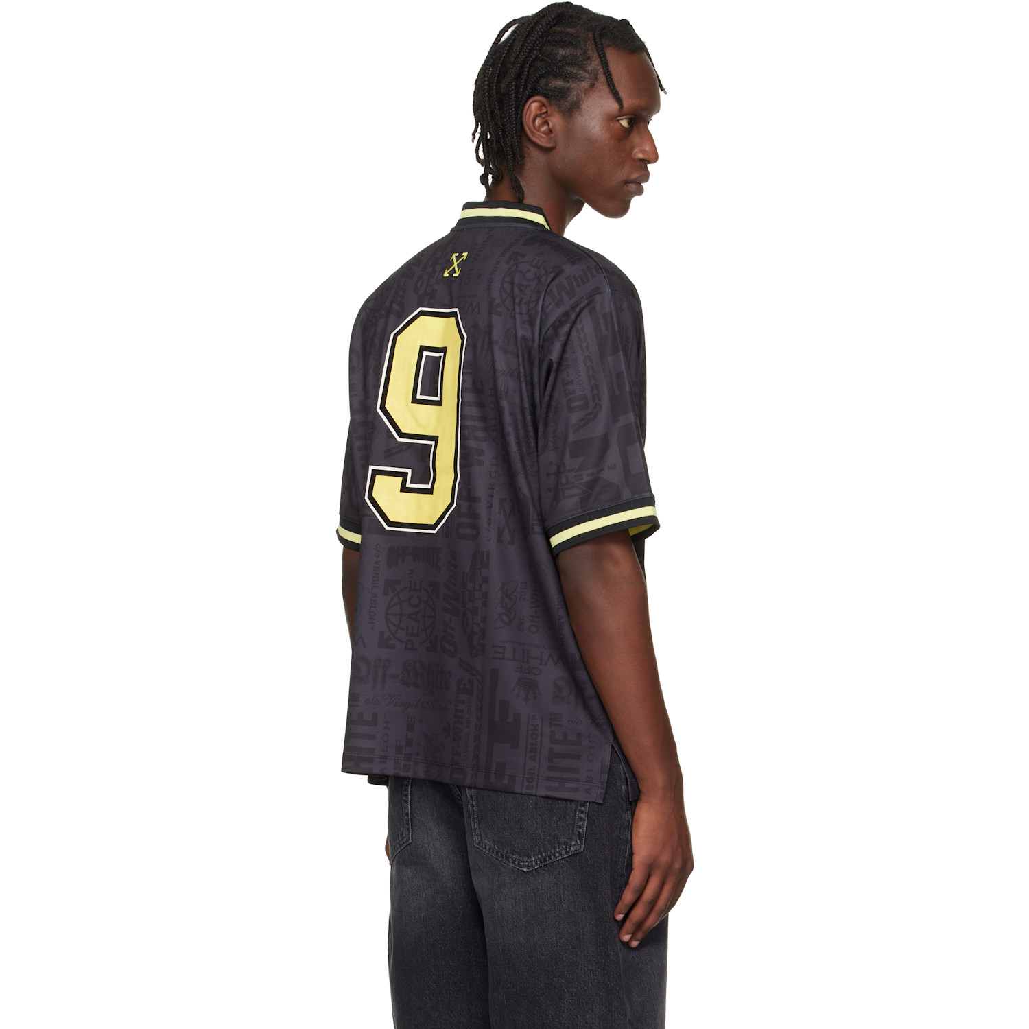  Off-white Black Multilogo Soccer Jersey 