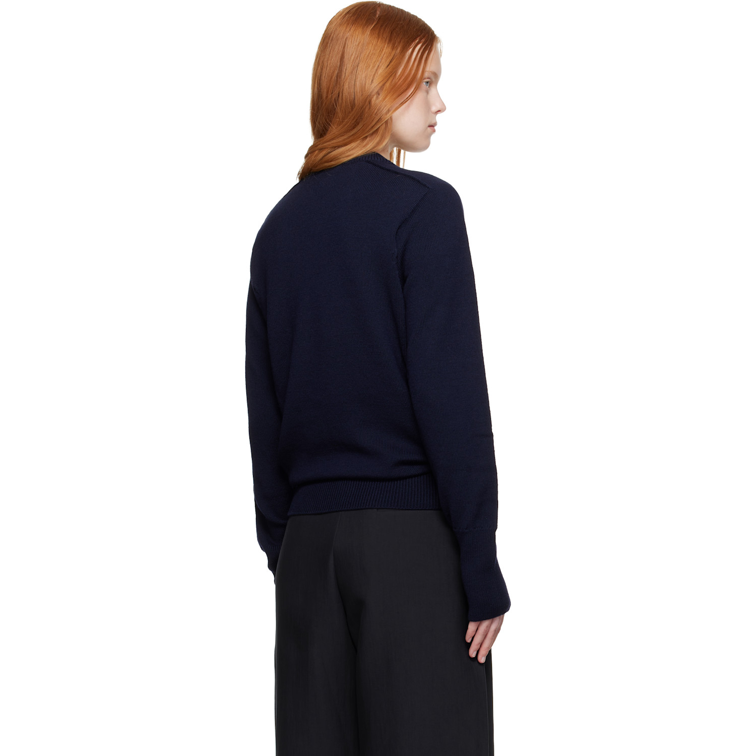  Studio Nicholson Navy Inverness Sweater 