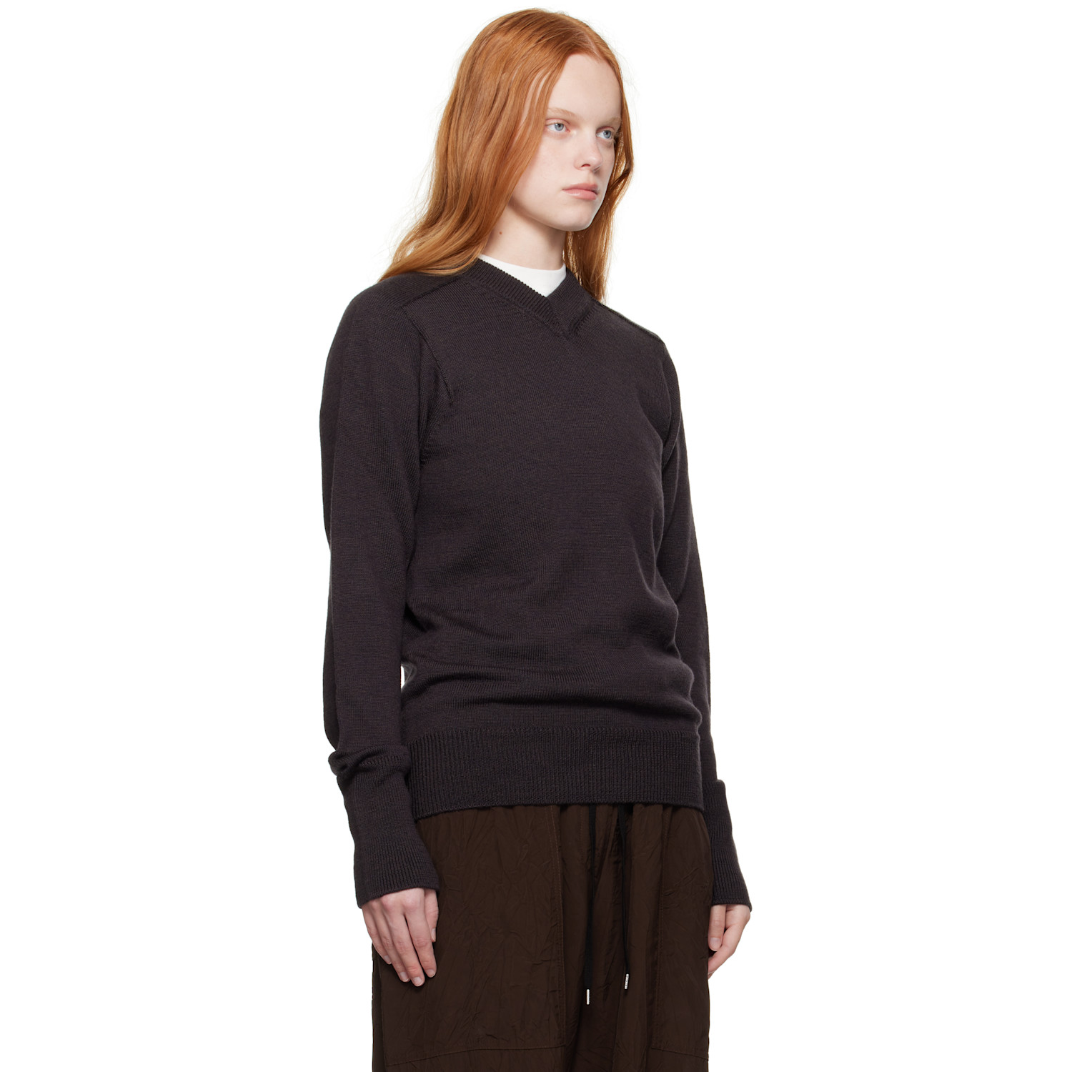  Studio Nicholson Brown Inverness Sweater 