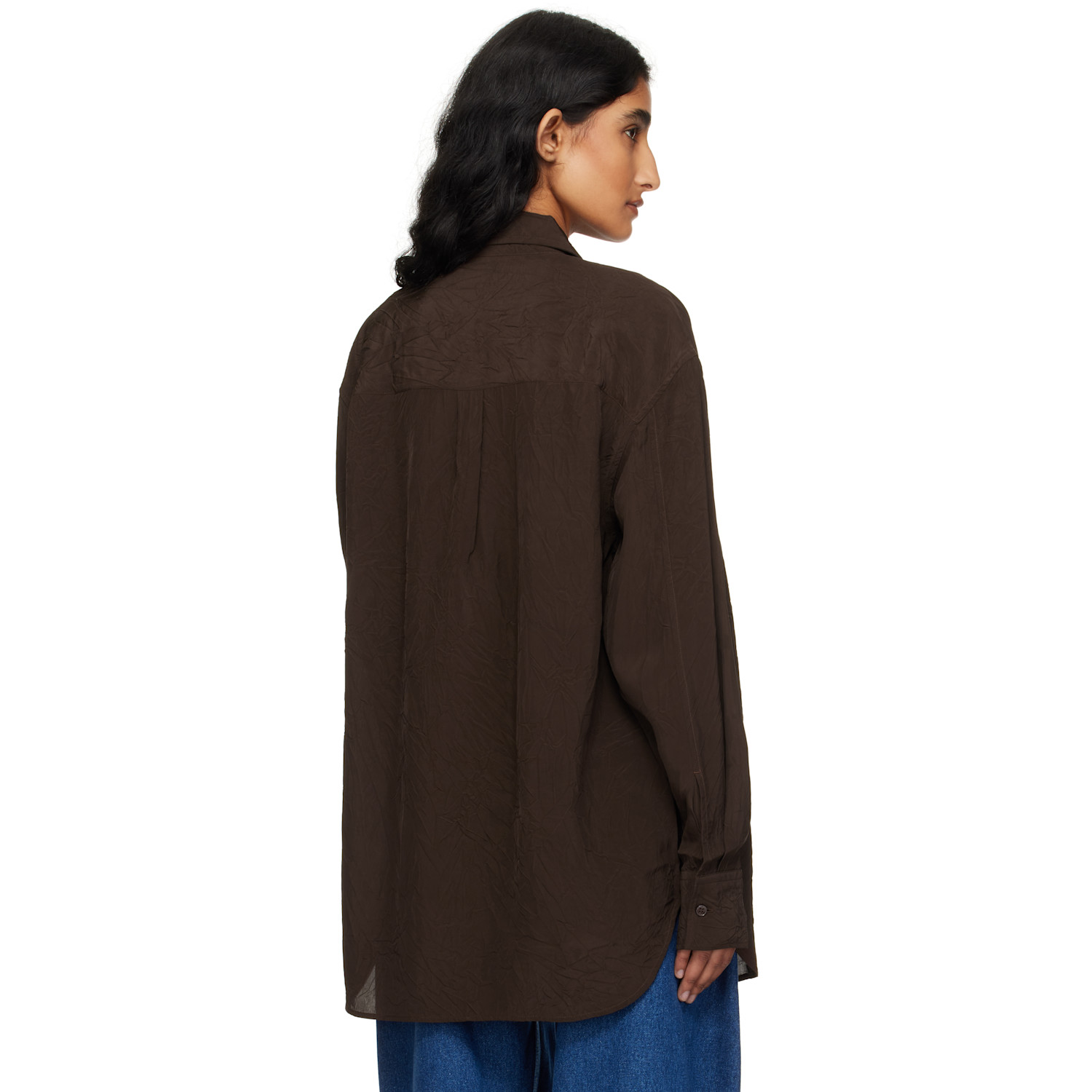  Studio Nicholson Brown Rouen Shirt 
