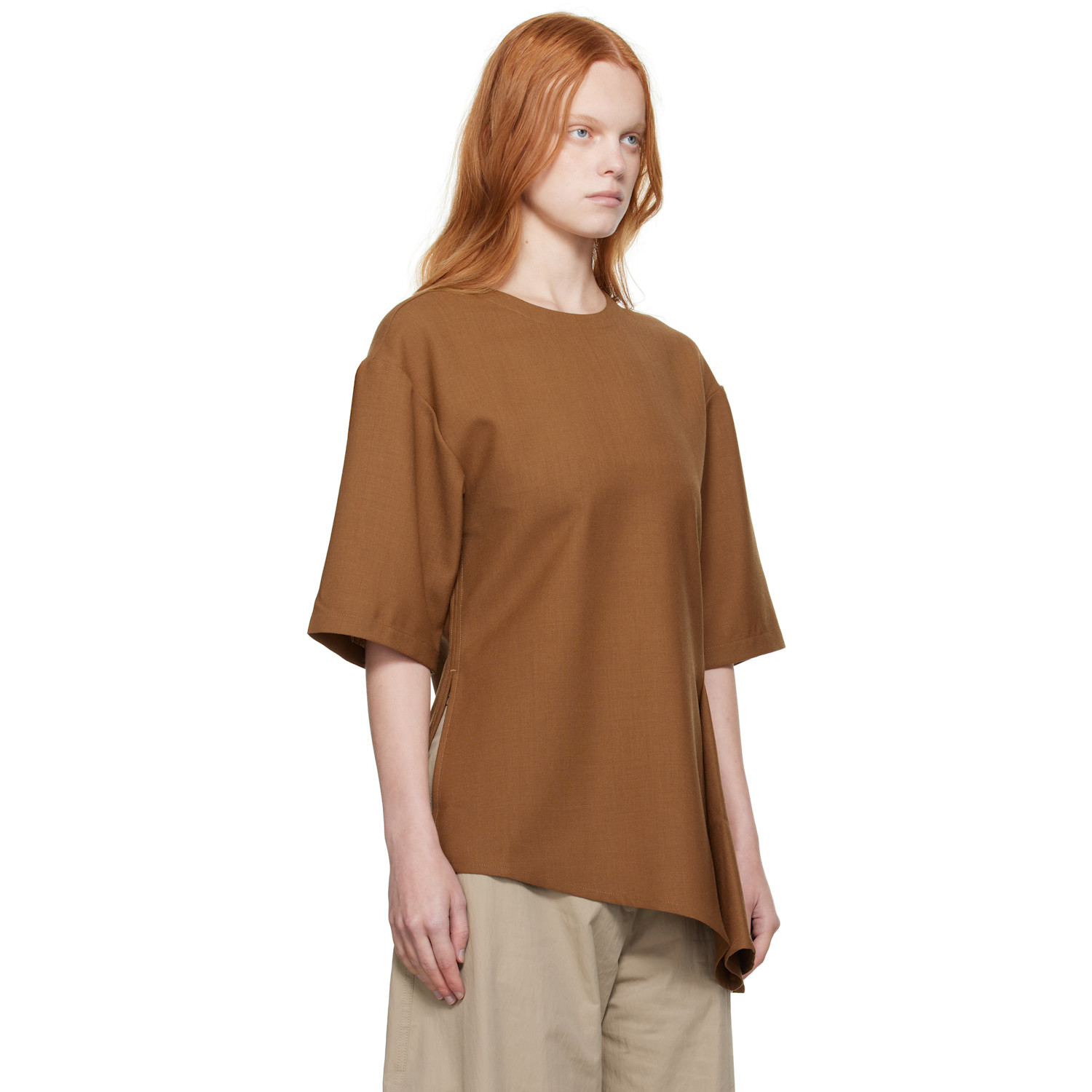  Studio Nicholson Brown Vichy Top 