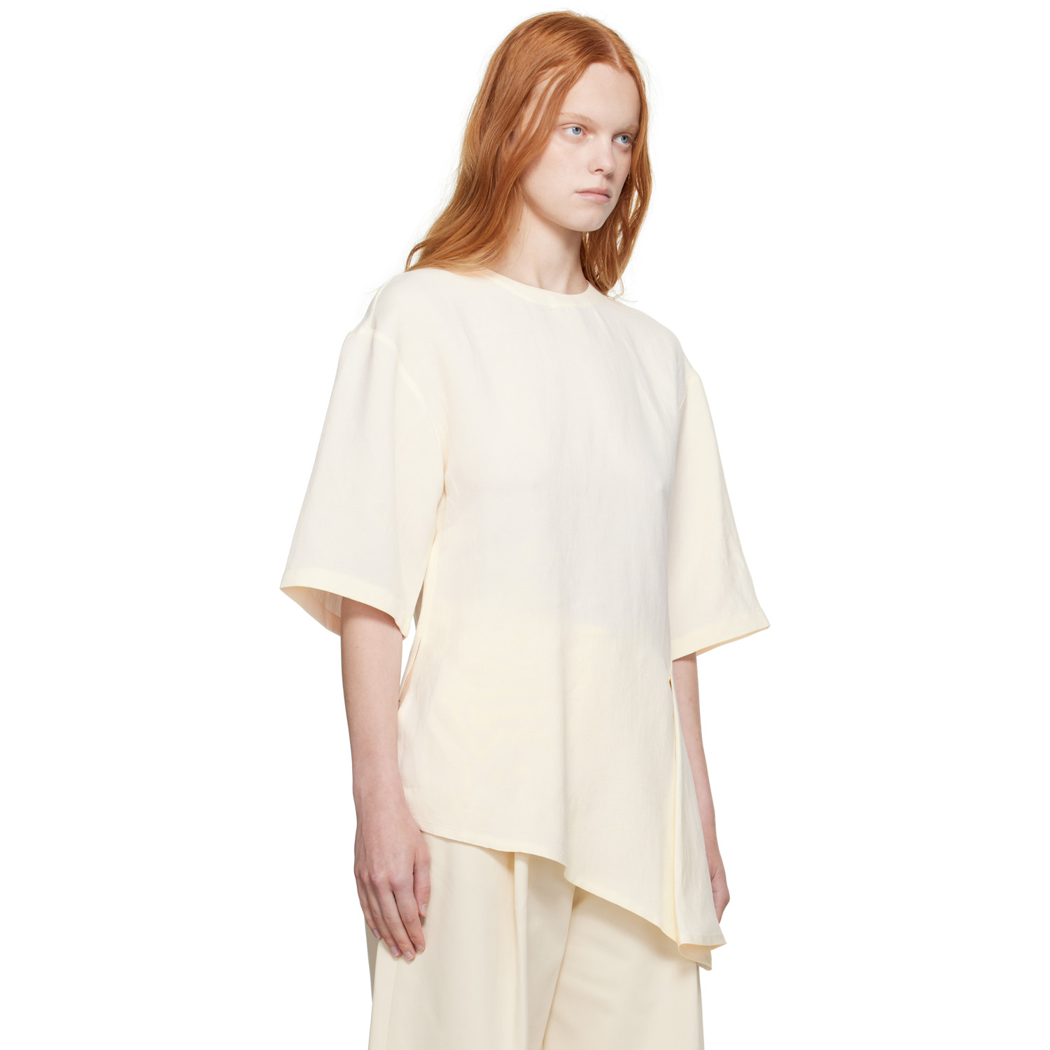  Studio Nicholson Off-white Vichy Top 