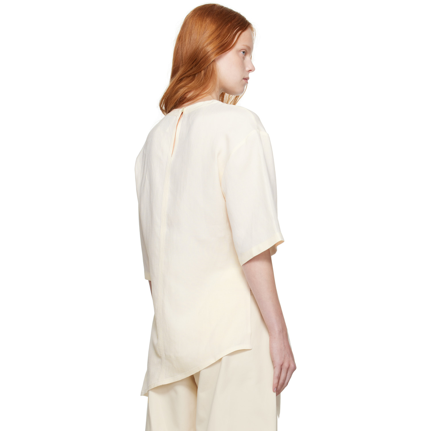  Studio Nicholson Off-white Vichy Top 