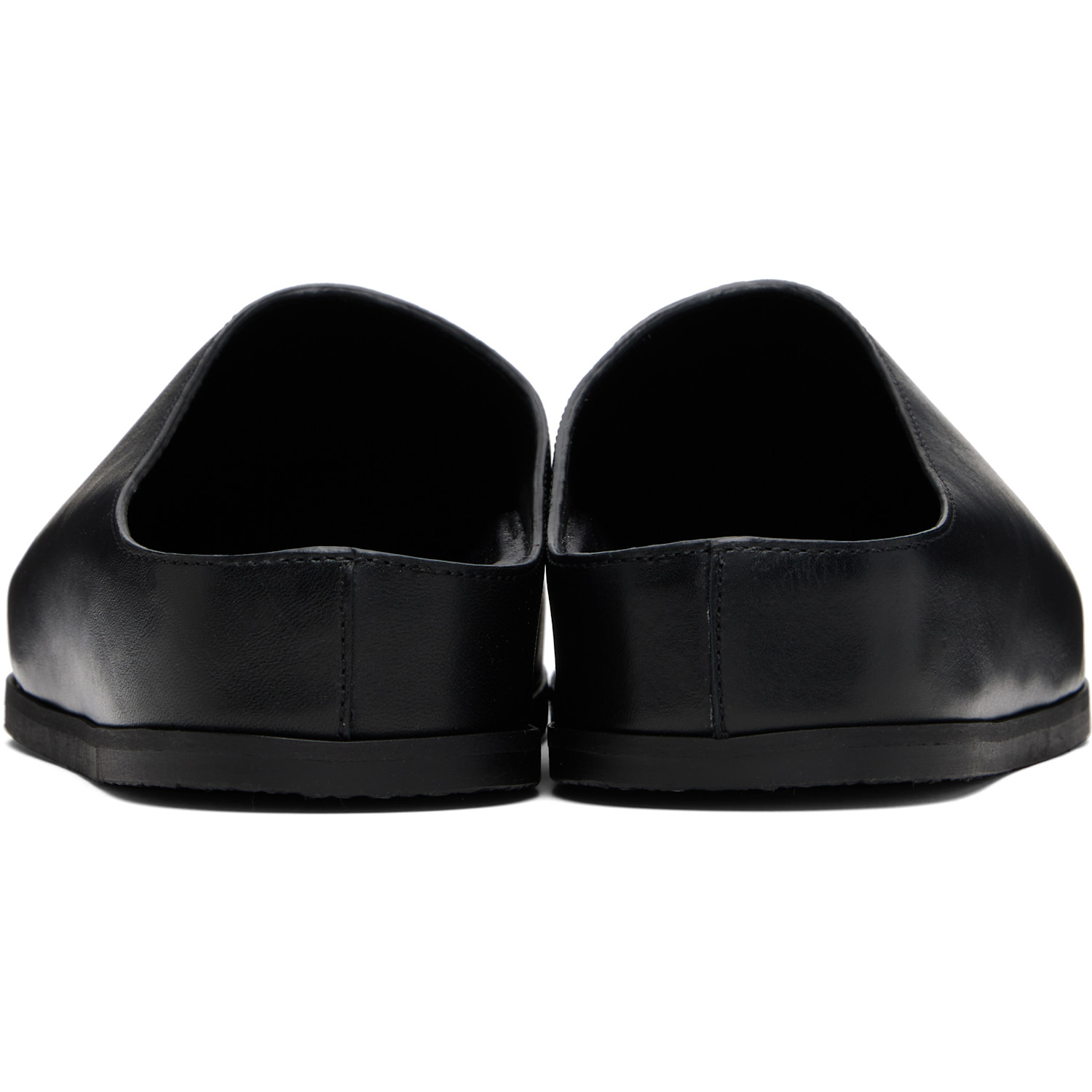  Studio Nicholson Black Wearing Clog Loafers 