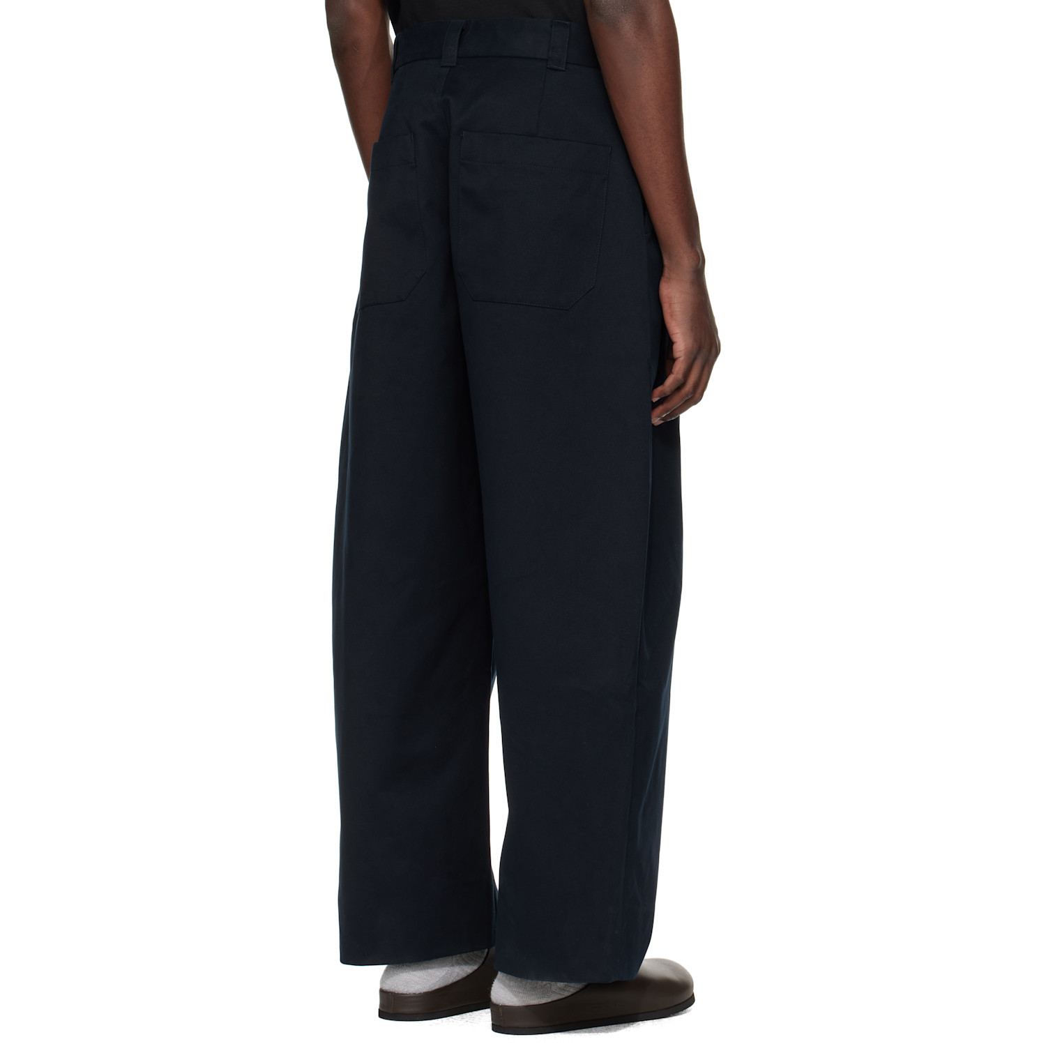 Studio Nicholson Navy Sorte Trousers 