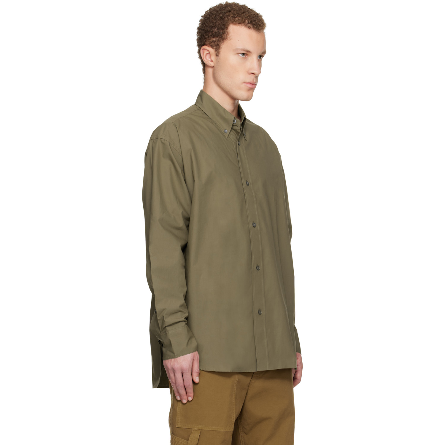  Studio Nicholson Khaki Jude Cotton Shirt 