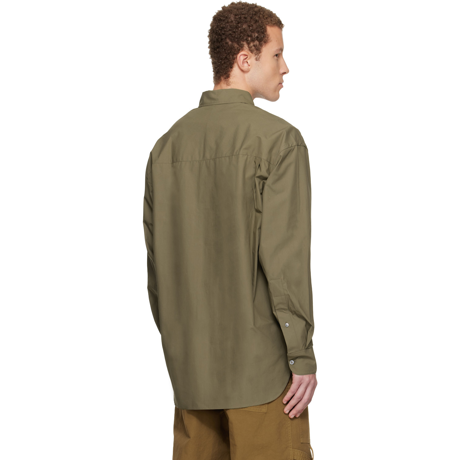  Studio Nicholson Khaki Jude Cotton Shirt 