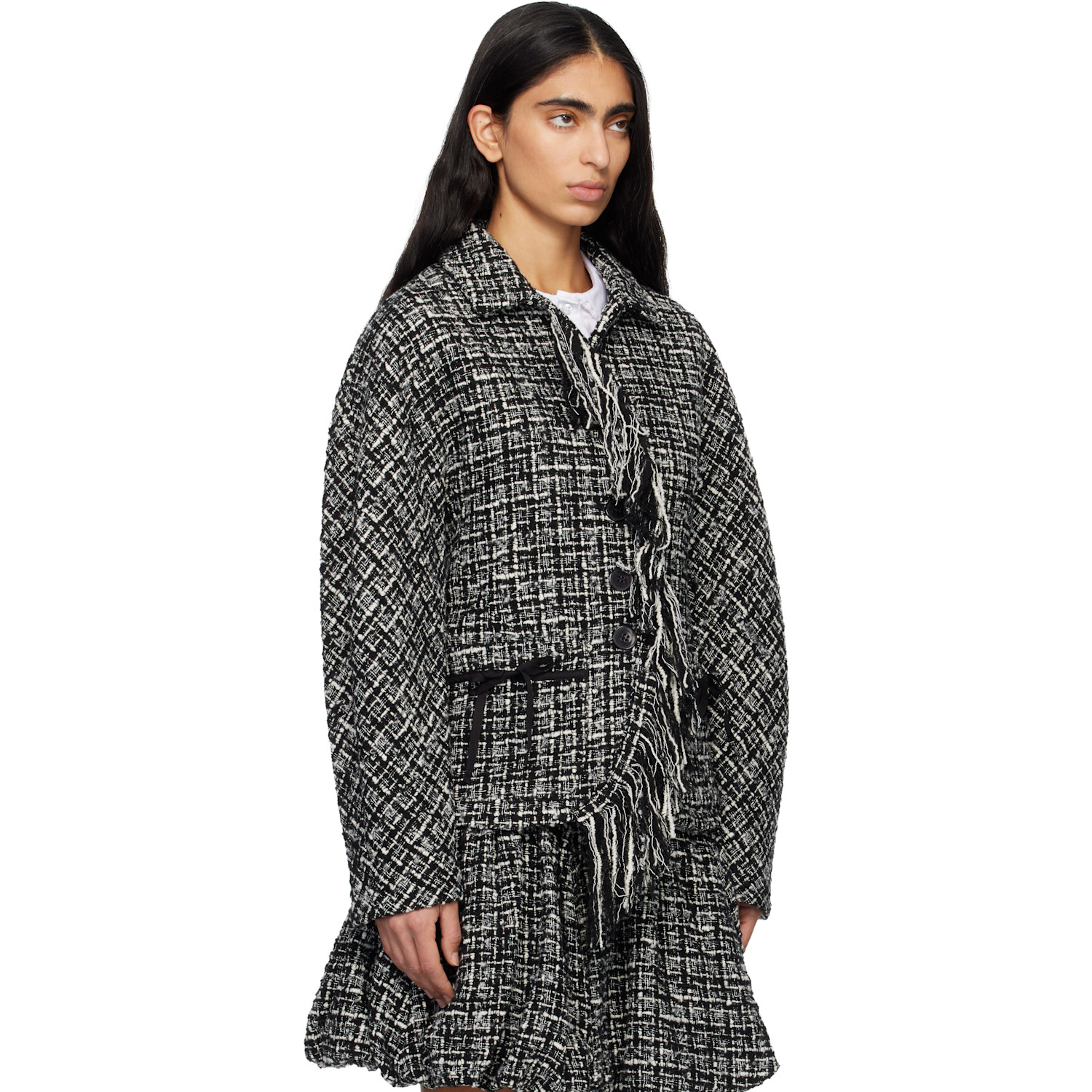  Renaissance Renaissance Black & White Aden Tweed Jacket 