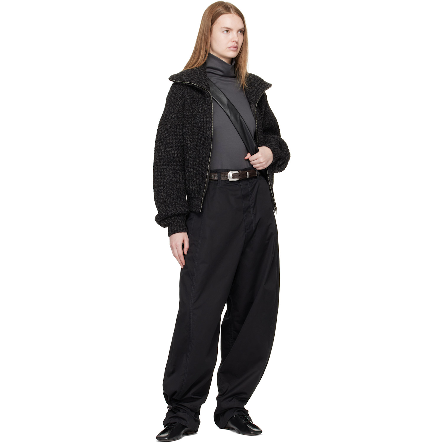  Lemaire Brown Minimal Western Belt 