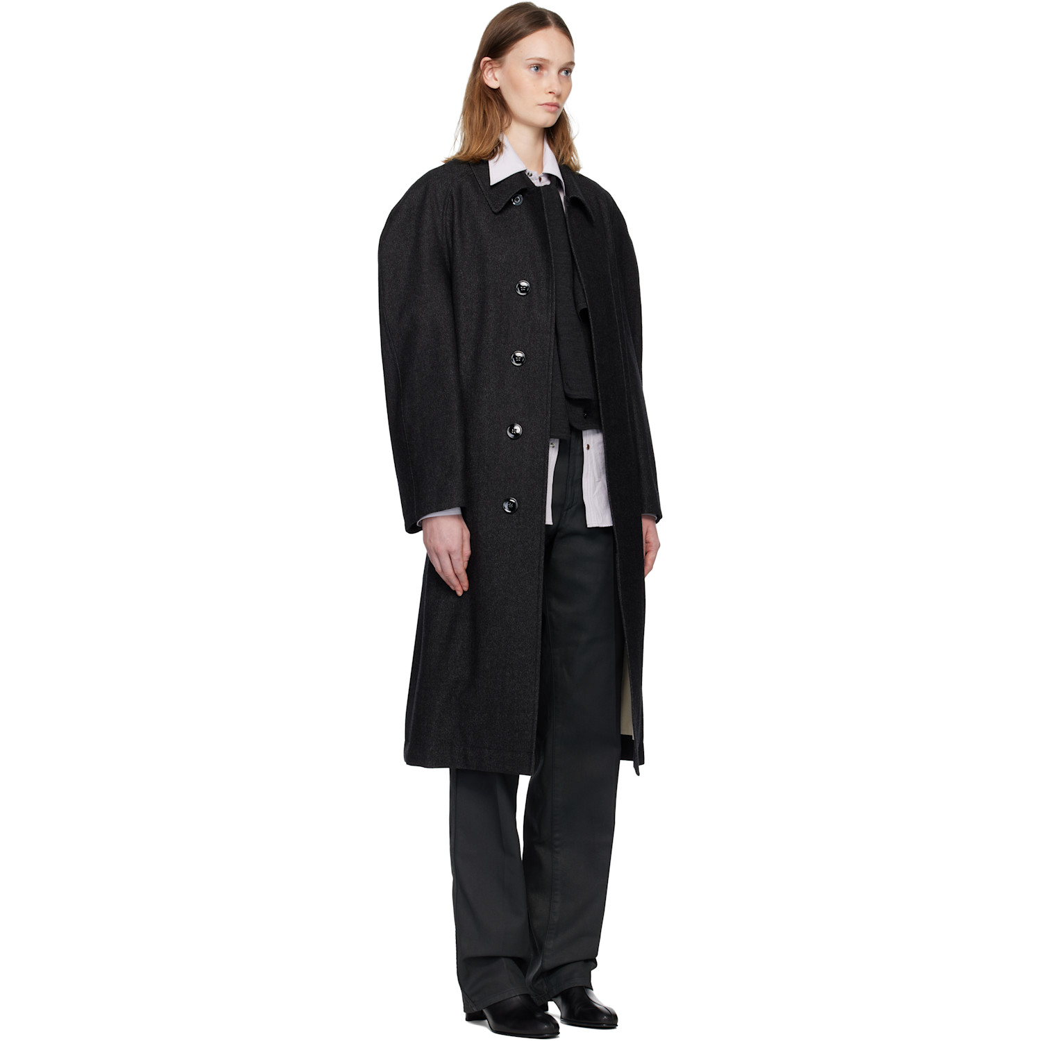  Lemaire Gray Raglan Sleeve Coat 