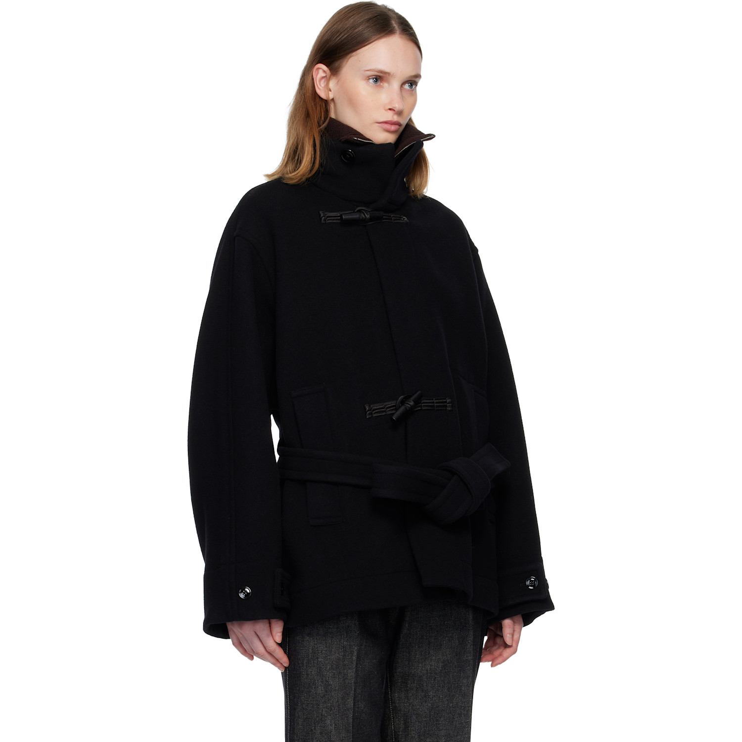  Lemaire Black Short Duffle Coat 