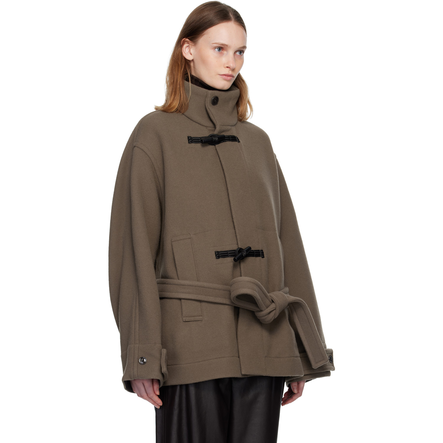  Lemaire Taupe Short Duffle Coat 