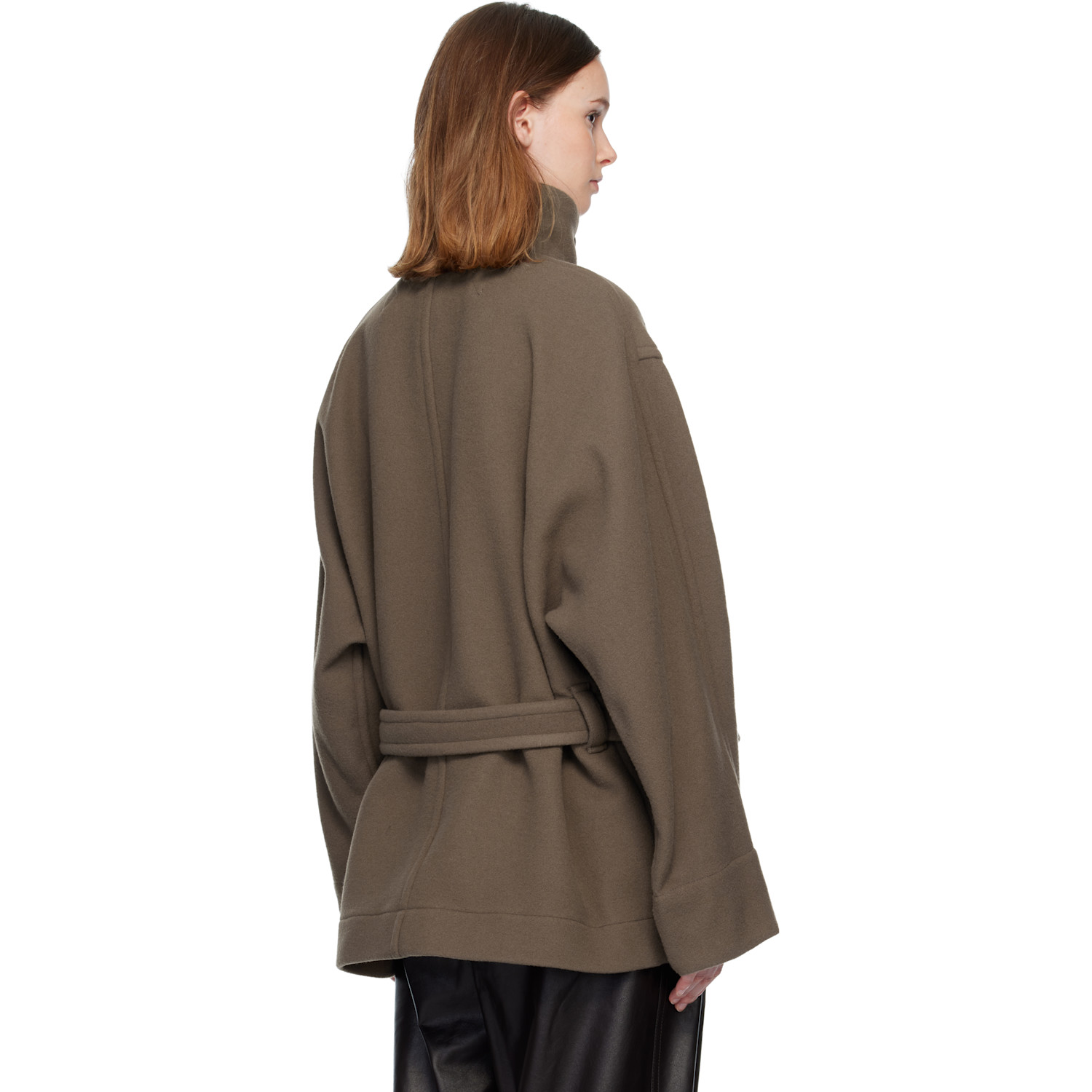  Lemaire Taupe Short Duffle Coat 