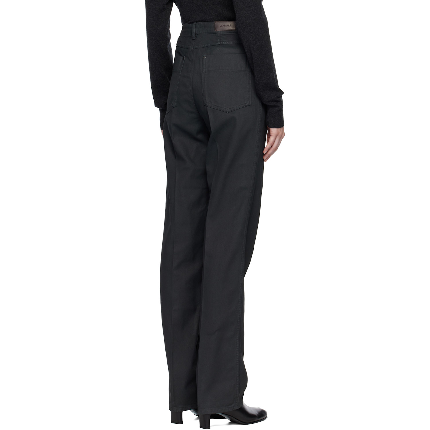  Lemaire Black High Waisted Straight Jeans 