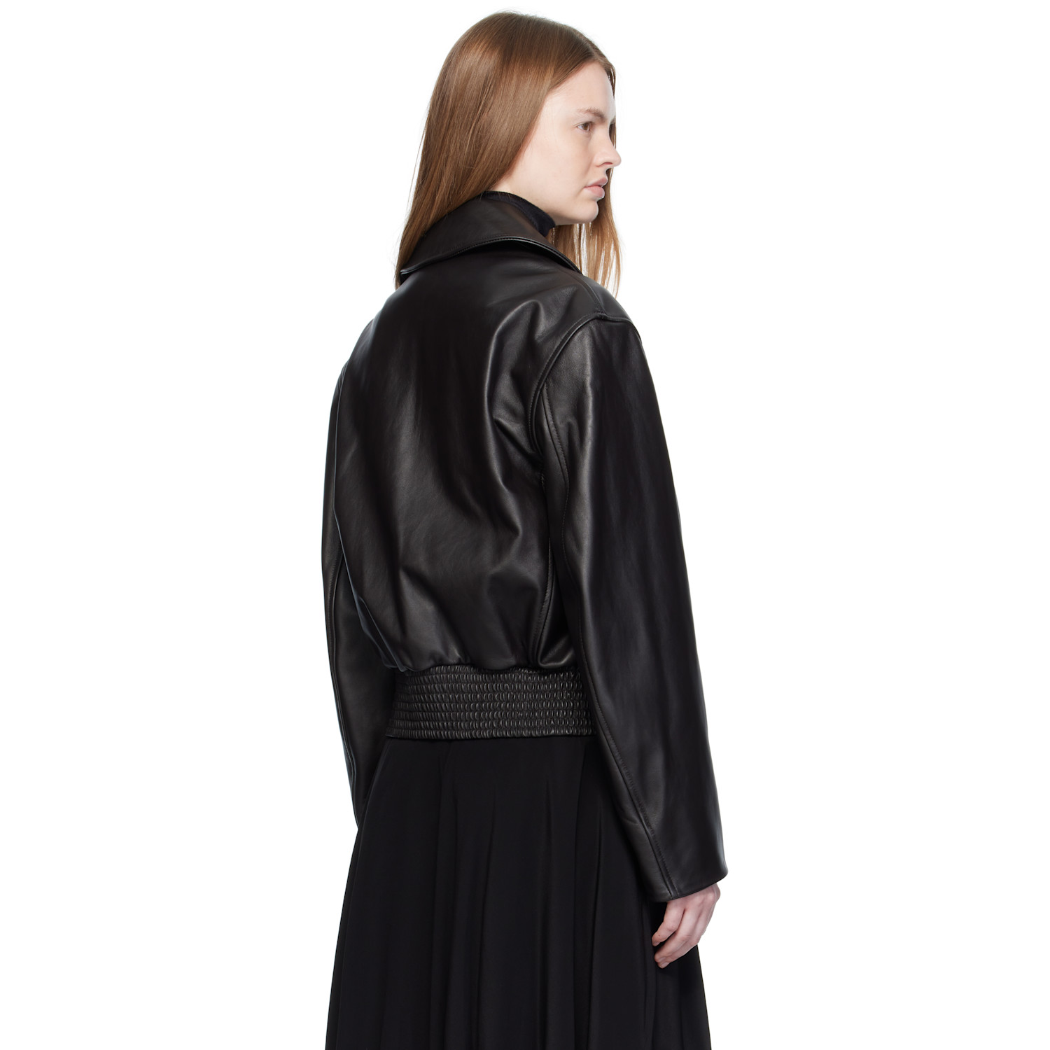  Lemaire Brown Boxy Leather Blouson Jacket 