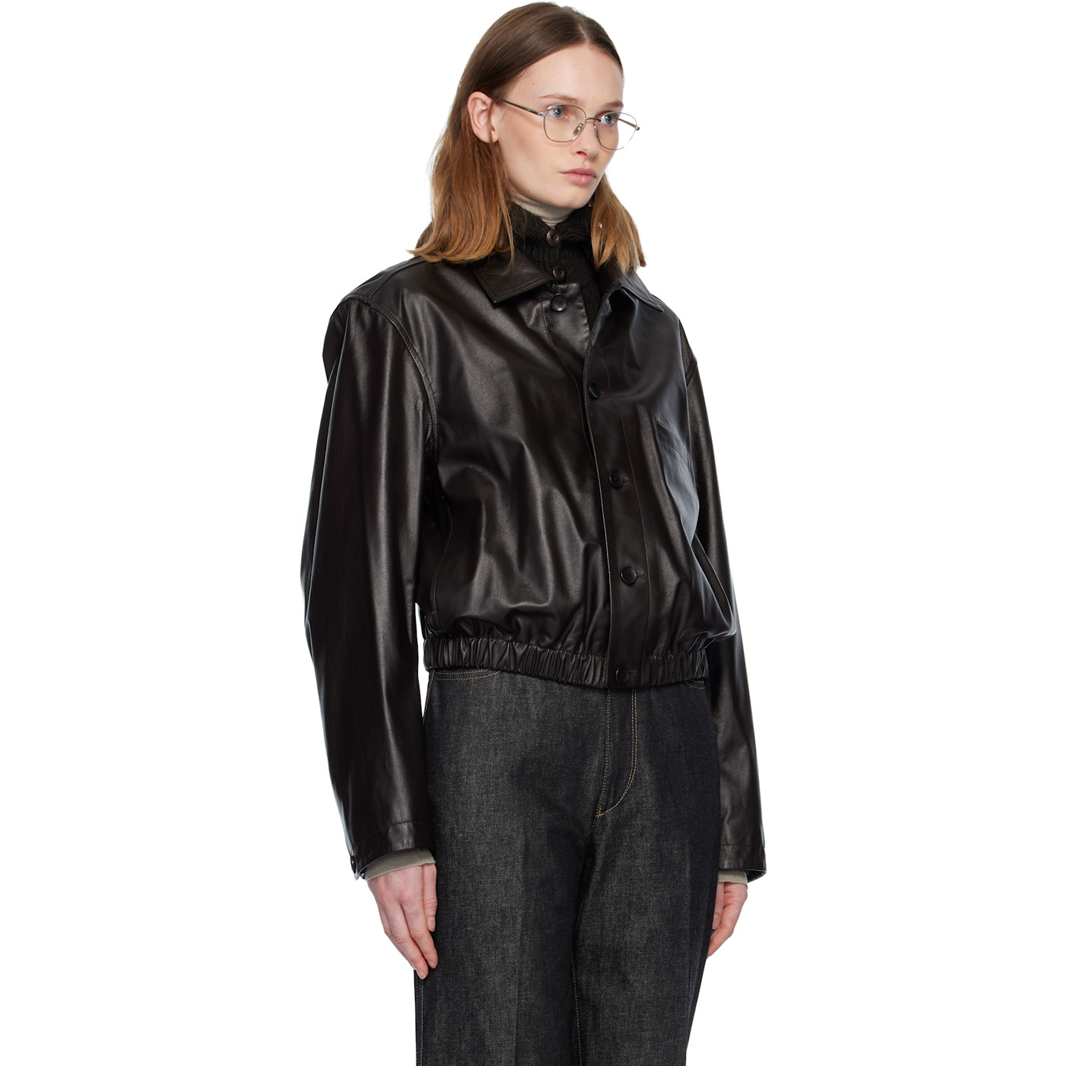  Lemaire Brown Soft Leather Jacket 