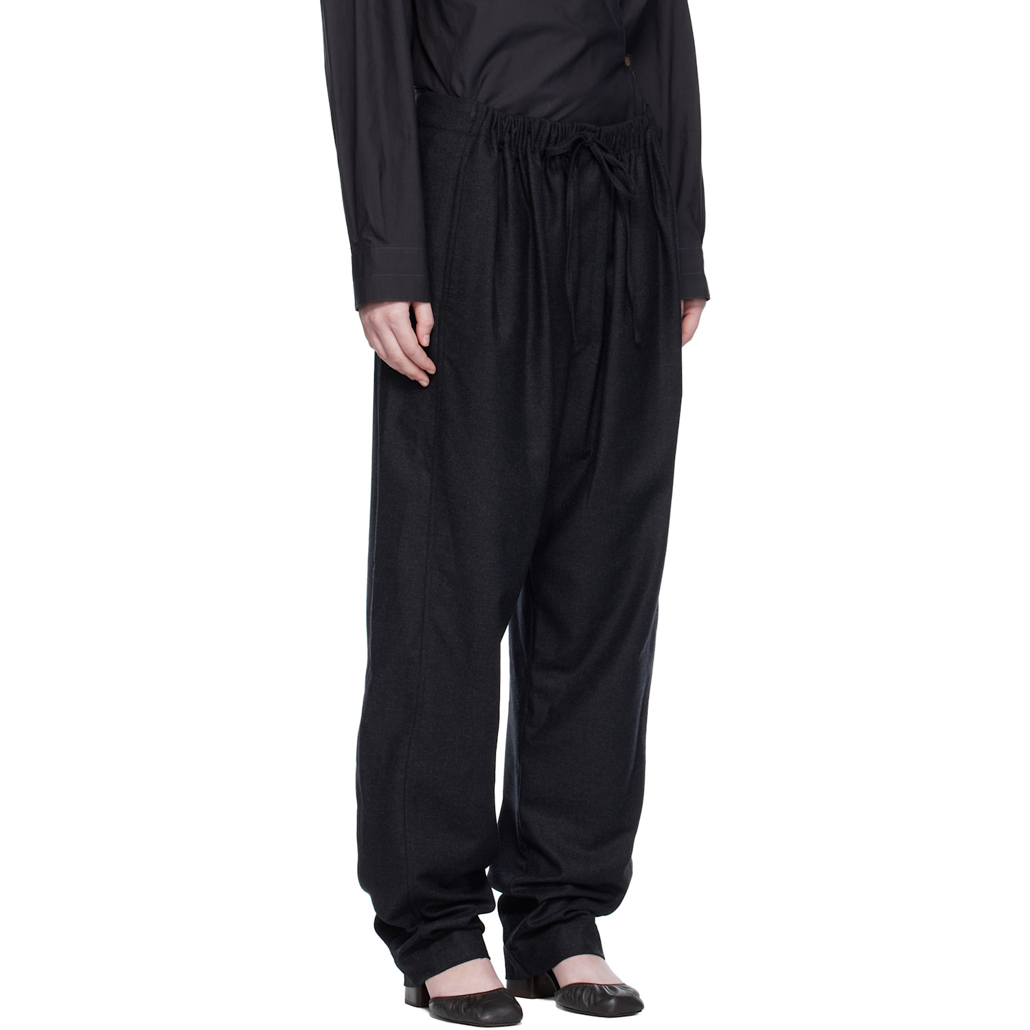  Lemaire Gray Drawstring Trousers 