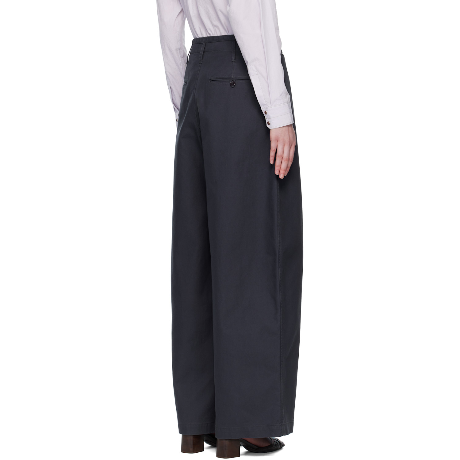  Lemaire Navy Large Chino Trousers 