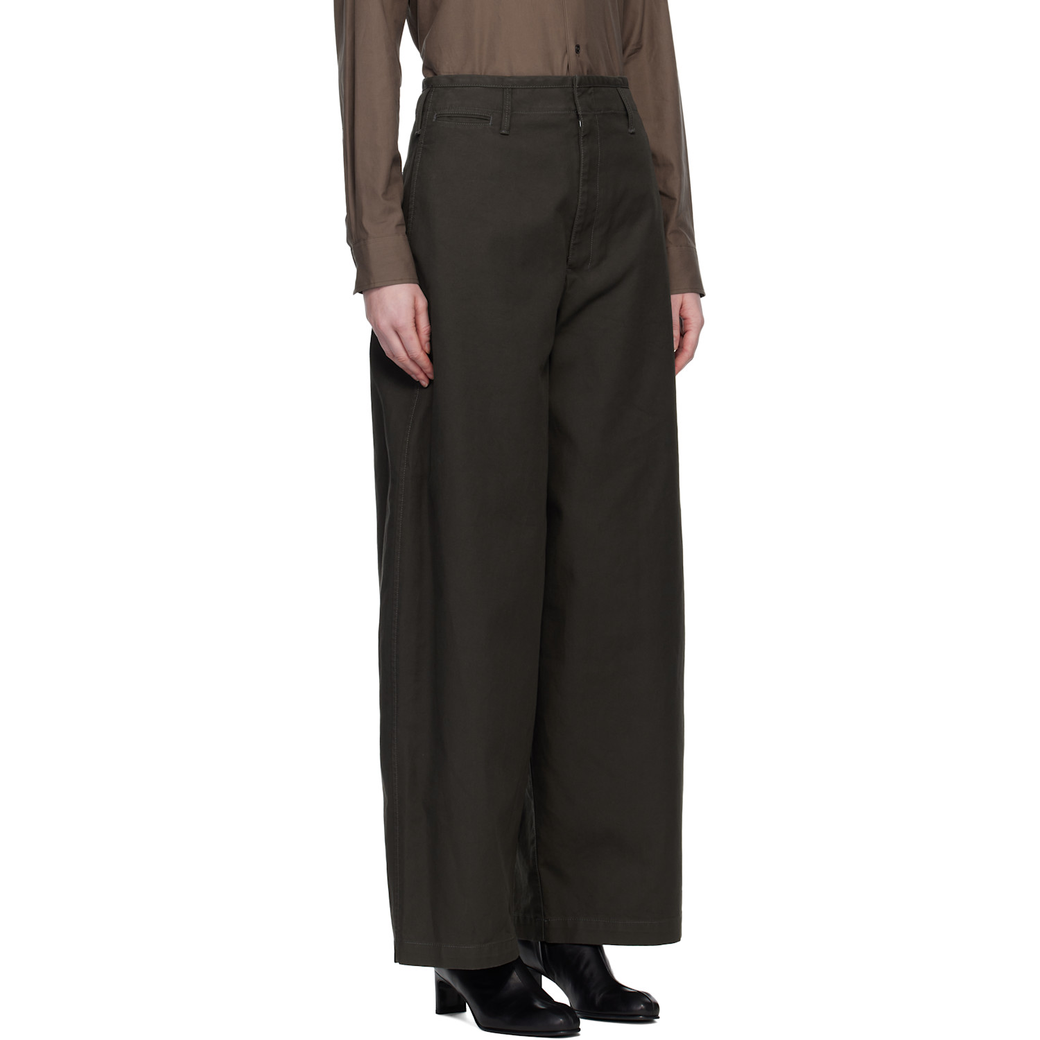  Lemaire Brown Large Chino Trousers 
