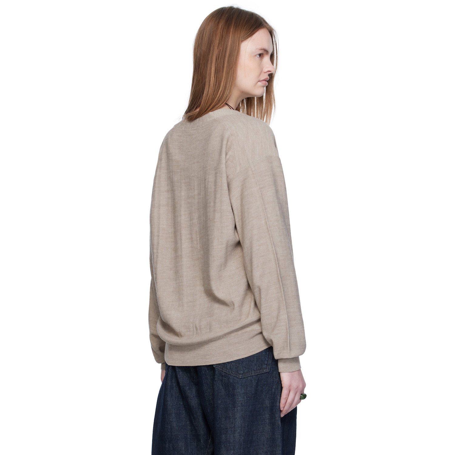 Lemaire Taupe Relaxed Twisted Cardigan 