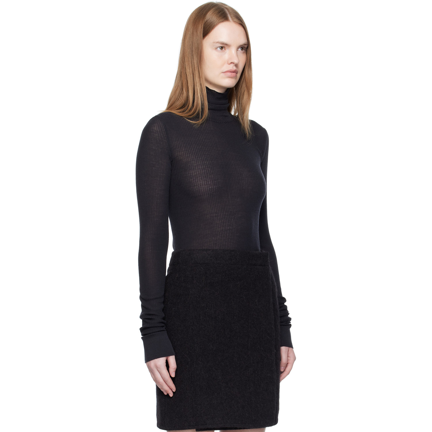  Lemaire Gray Seamless Turtleneck 