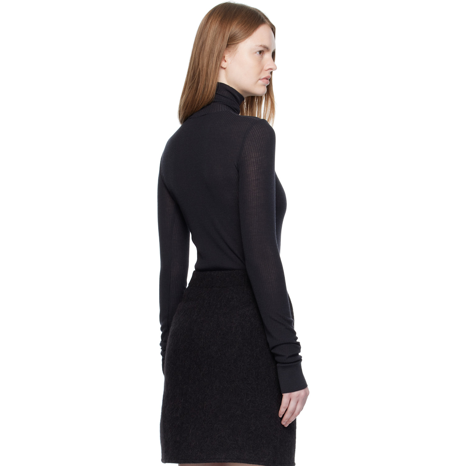  Lemaire Gray Seamless Turtleneck 