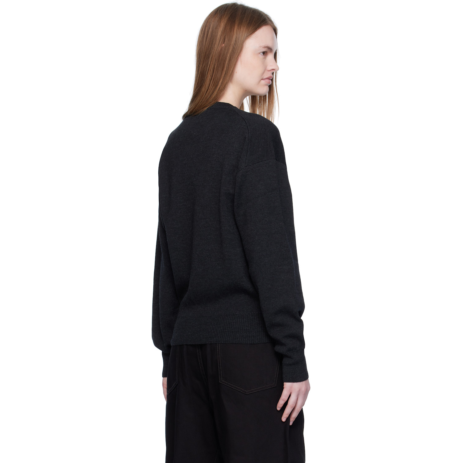  Lemaire Black V Neck Sweater 