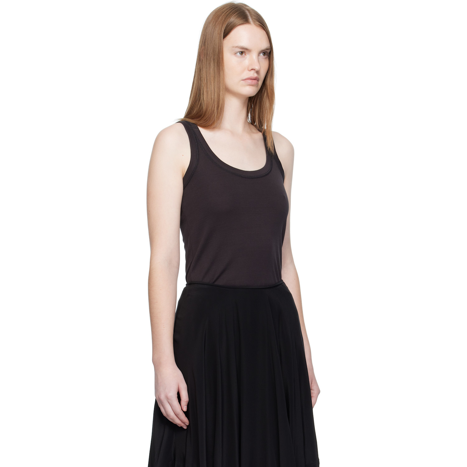  Lemaire Black Rib Tank Top 